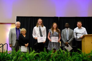 2025 scholarship winners at the Hall of Honors banquet at Clovis Civic Center